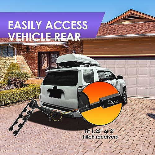 Image of Young Electric Hitch Mounted 4-Bike Rack-Over Arm Style