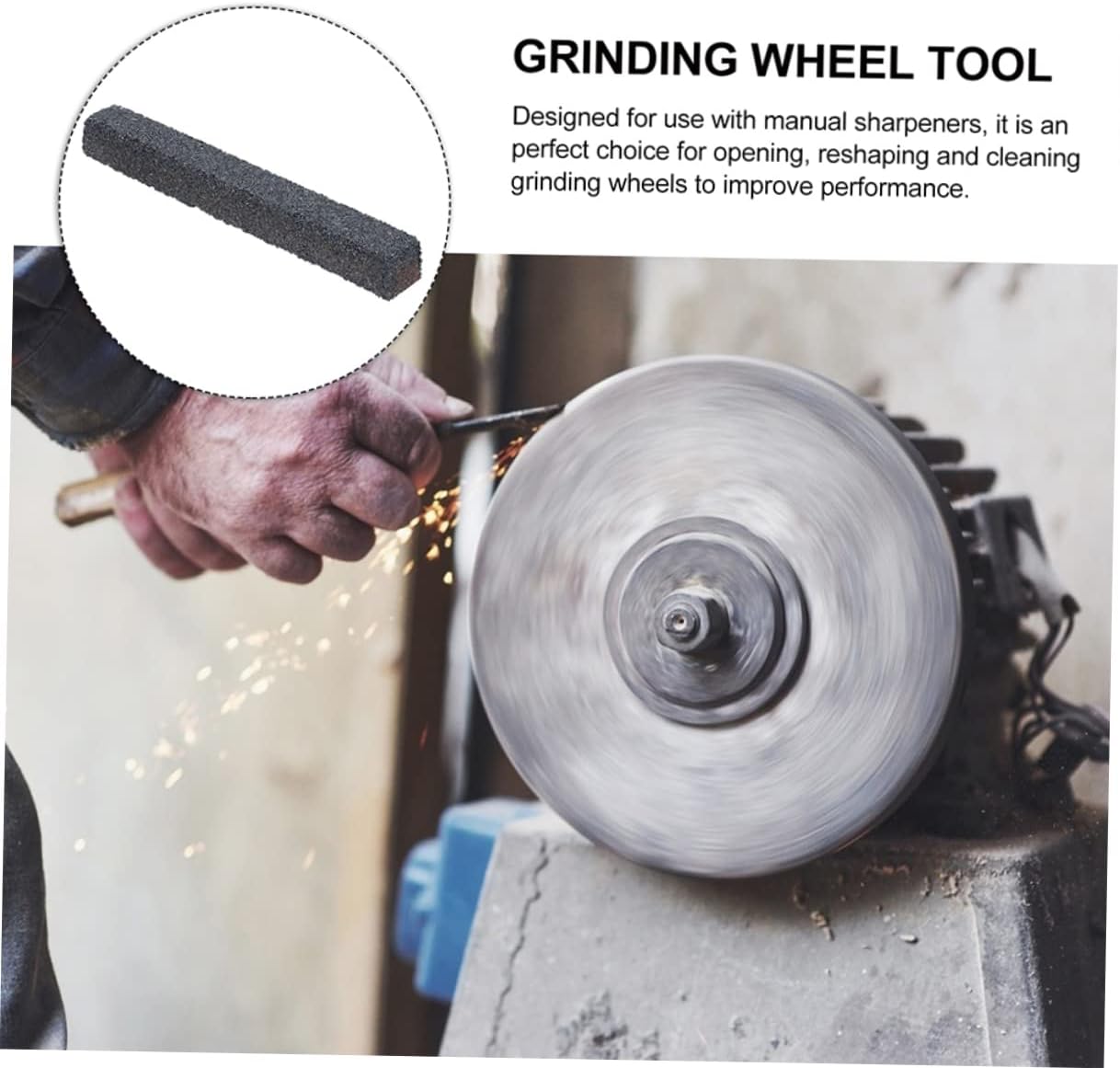 Alipis 2pcs Grinding Wheel Dressing Stone Tool Professional Lightweight Abrasive Stick for Reshaping Corundum White Steel Jade Silicon Carbide Wheels