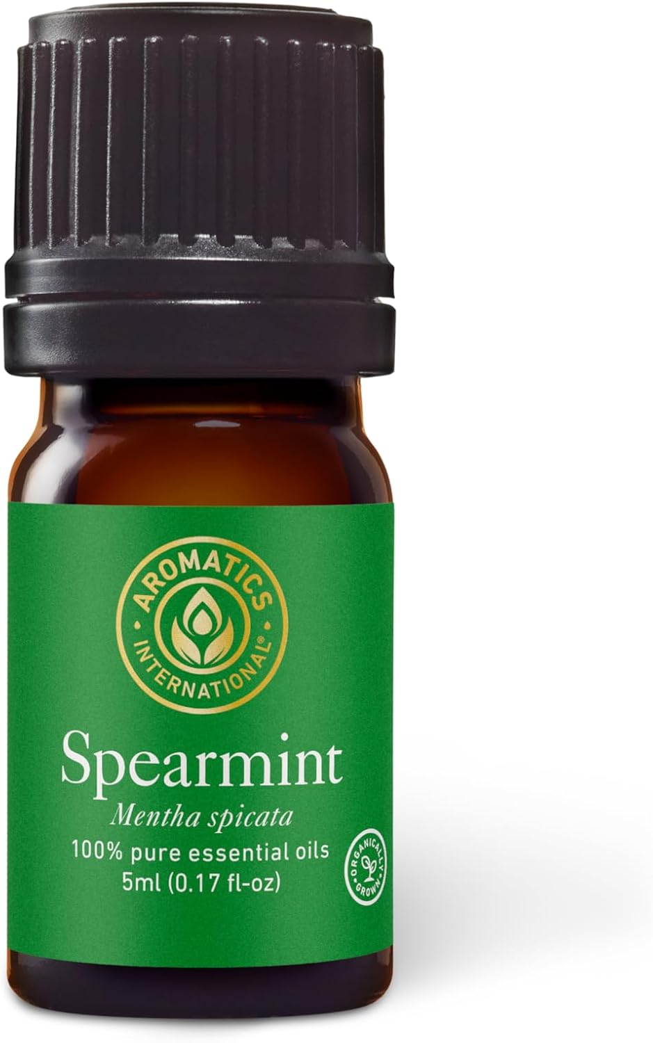 Aromatics International Premium Organic Spearmint Essential Oil 18ml | 100% Pure Essential Oil for Diffusion & Aromatherapy