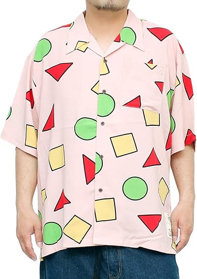 Amazon クレヨンしんちゃん アロハシャツ メンズ 大きいサイズ 総柄 プリント ポケット 半袖シャツ シャツ 通販