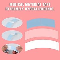 Vista 4 de Luter 40 cintas de peluca para pelucas de encaje, cinta adhesiva invisible de doble cara para pelucas, impermeable, curvada, peluca frontal curva