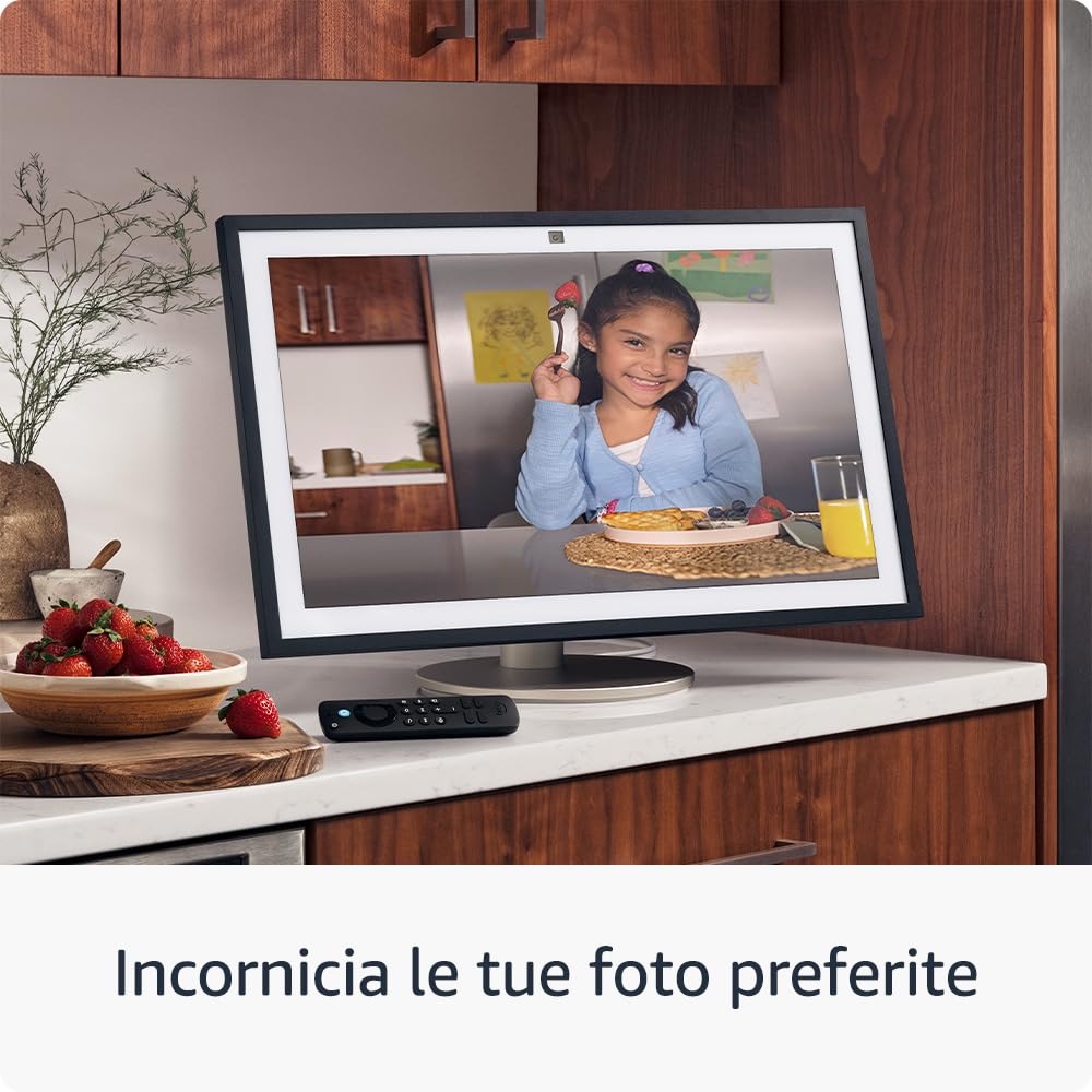 Amazon Echo Show 21 | Fantastico schermo intelligente HD da 21” con Fire TV integrata, con Alexa, audio potente e dinamico e streaming HD immersivo