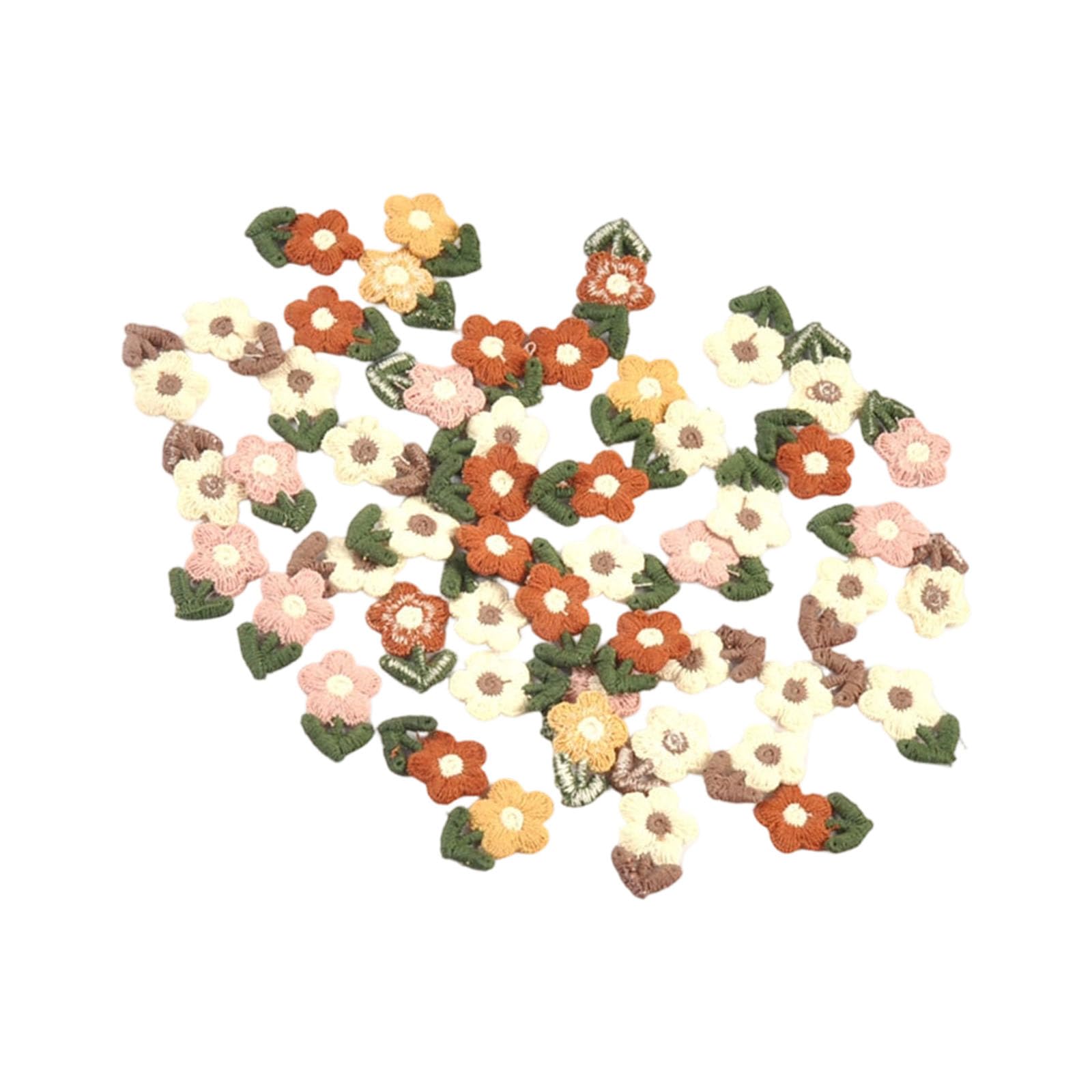 Tsophreniq 20Pcs Flower Embroidery Sew on Sticker Applique Embroidered Applique for Jackets Jeans Bag Hat Clothing Sewing Craft Lovely Flower