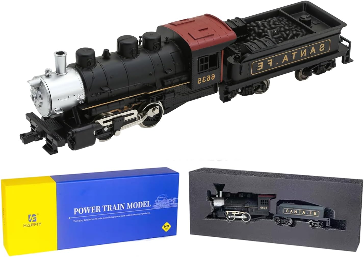 0-4-0 Steam Locomotive (with Swivel Coupler) HO Scale Model Railway, Featuring Exquisite Wooden Sleepers and Highly Conductive Nickel Silver Track, Compatible with HODC Series Track