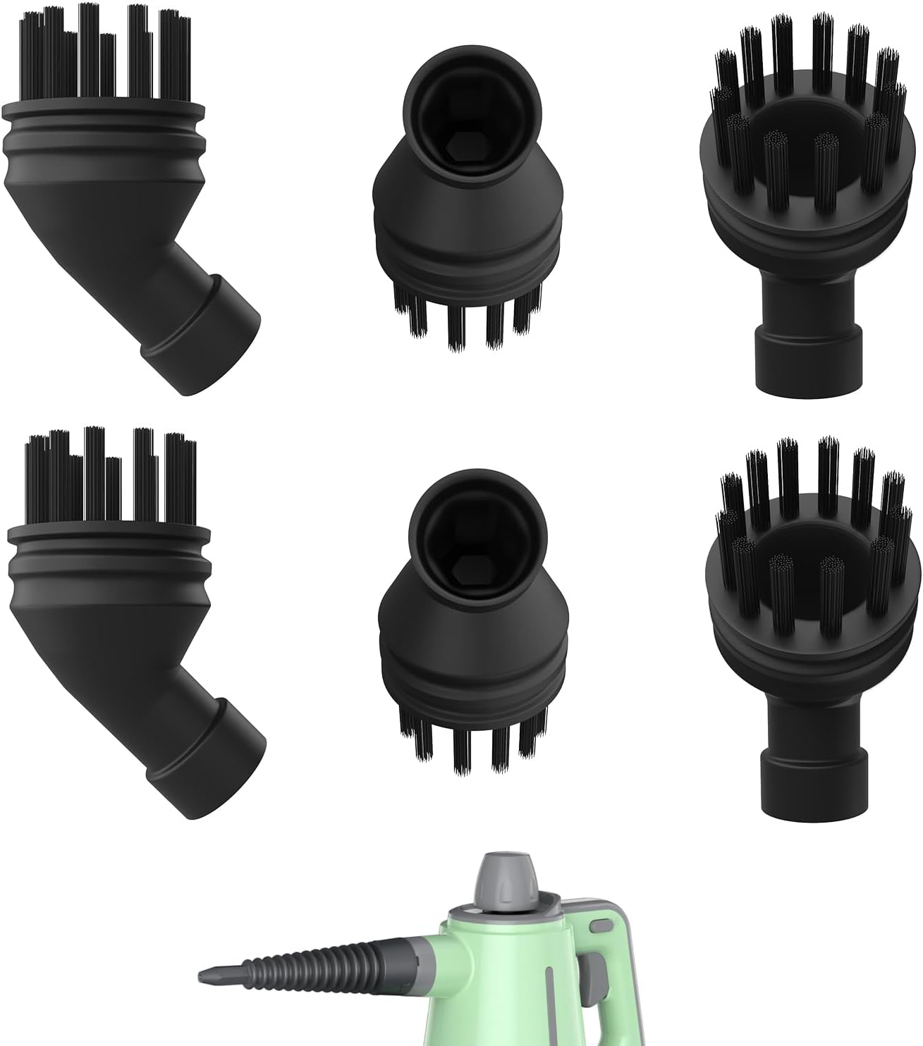 6 Pack Steam Cleaner Attachments Brush Compatible with Verosky Handheld Steam Cleanerwhl-618, Steam Cleaner Replacement Accessories Nylon Brush Parts