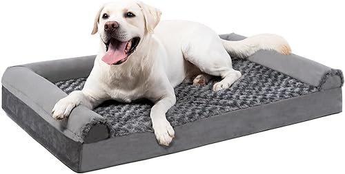 Miniatura 1 de MIHIKK Cama ortopédica para perros medianos y grandes, sofá cama grande para mascotas con funda extraíble lavable, forro impermeable, parte inferior