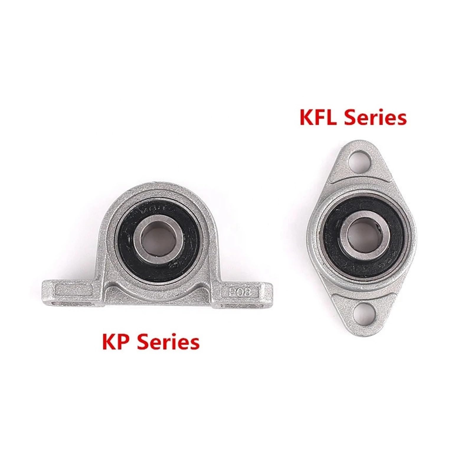 4 Uds Kp08 Kfl08 Kfl000 KP rodamiento Inserto Soporte de Eje Rodillo esférico rodamientos montados en aleación de Zinc Carcasa de Bloque de Almohada(KP005 25mm)