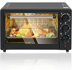 Forno de Pão Multifuncional para Bife 1500w, Forno Elétrico para Churrasco Sem Fumaça 28l, Grelha Dupla com Temporizador, Forno de Pão de Convecção, Adequado para Churrasco, Torradas