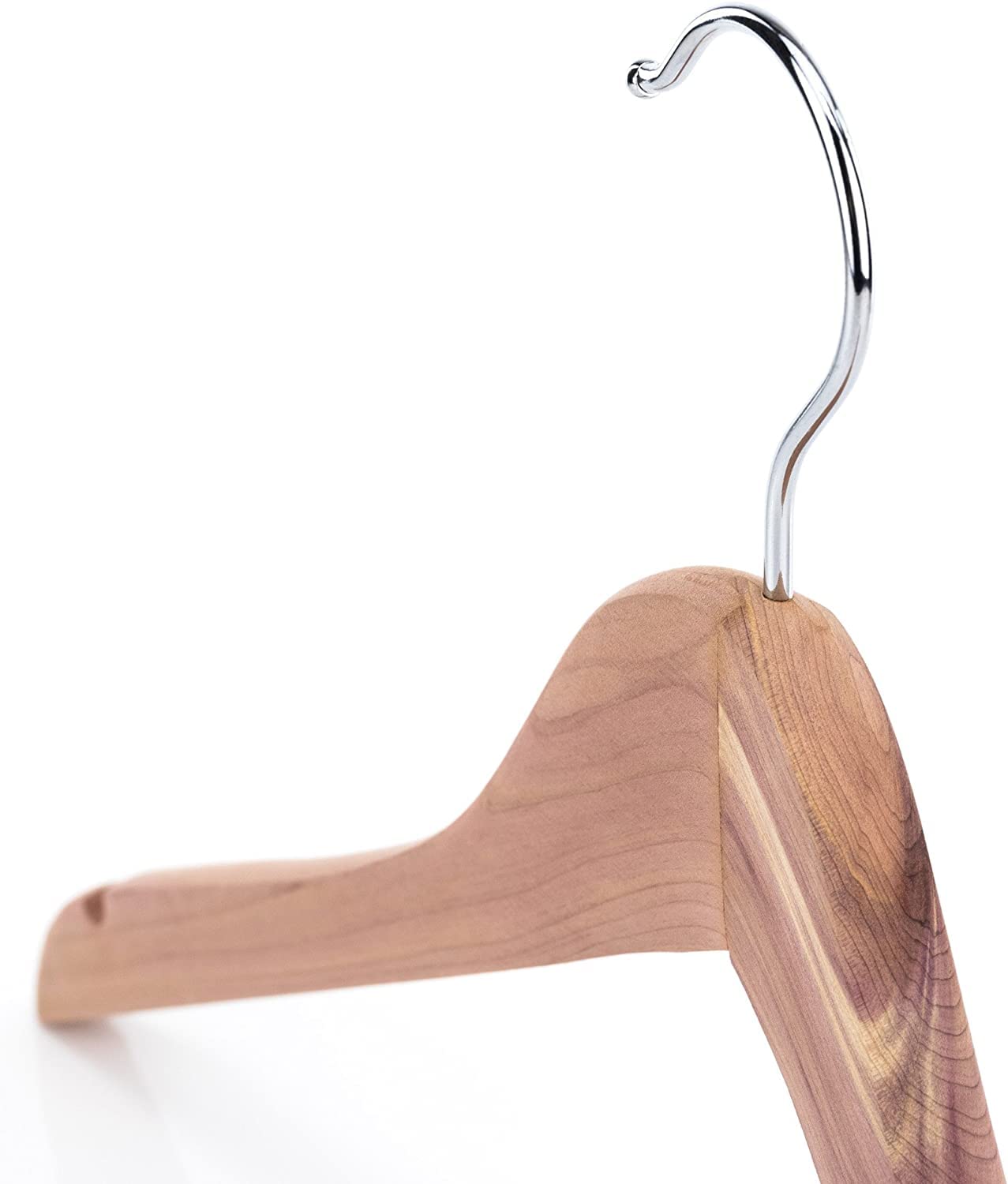 Hangerworld - 10 Grucce in legno di cedro per giacche - 44 cm