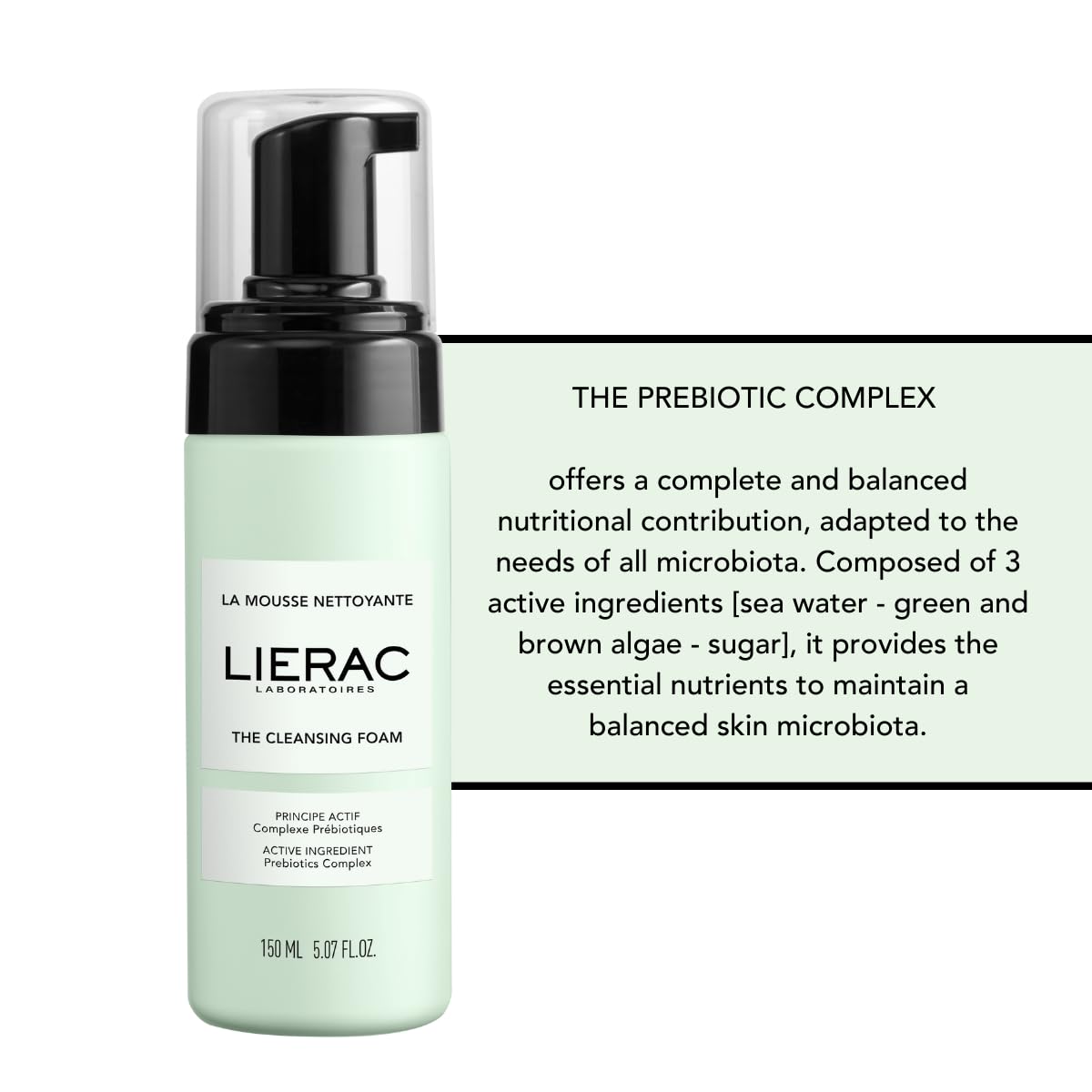 Lierac Mousse Struccante Viso Detergente, Purificante e Lenitiva, per Tutti i Tipi di Pelle, Formato da 150ml, 0.2 kilograms