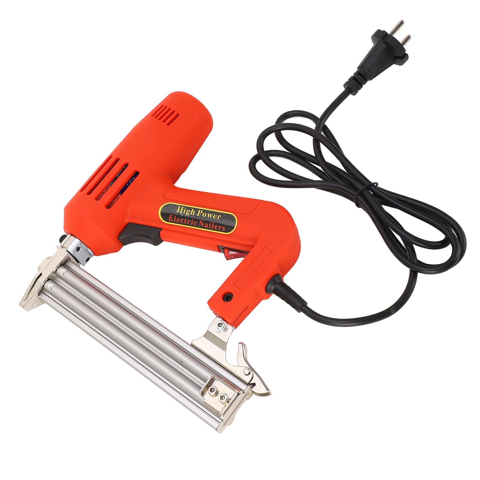 Hyuduo Pistola de Clavos Eléctrica 2200W para Carpintería con 100 Clavos F30 y Enchufe UE - Alta Potencia y Accesorios Incluidos