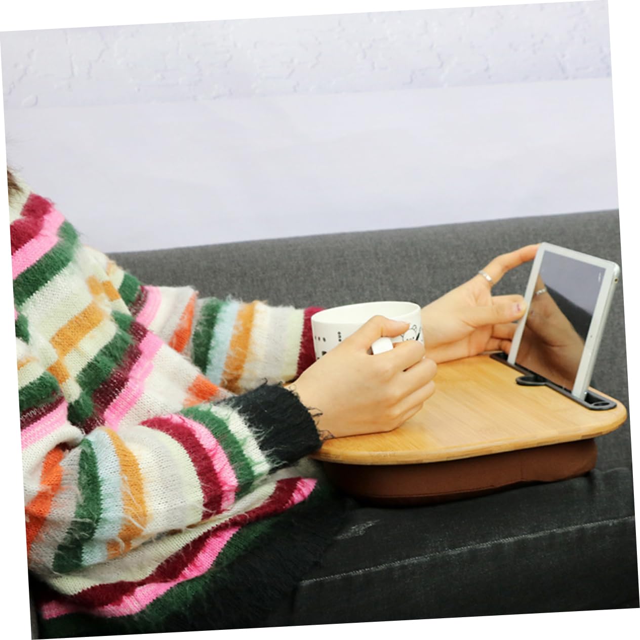DOITOOL Soporte para Tableta Y Pc Estante de Almacenamiento para Computadora Portátil Escritorio Multifuncional para Tabletas Y Computadoras Portátiles