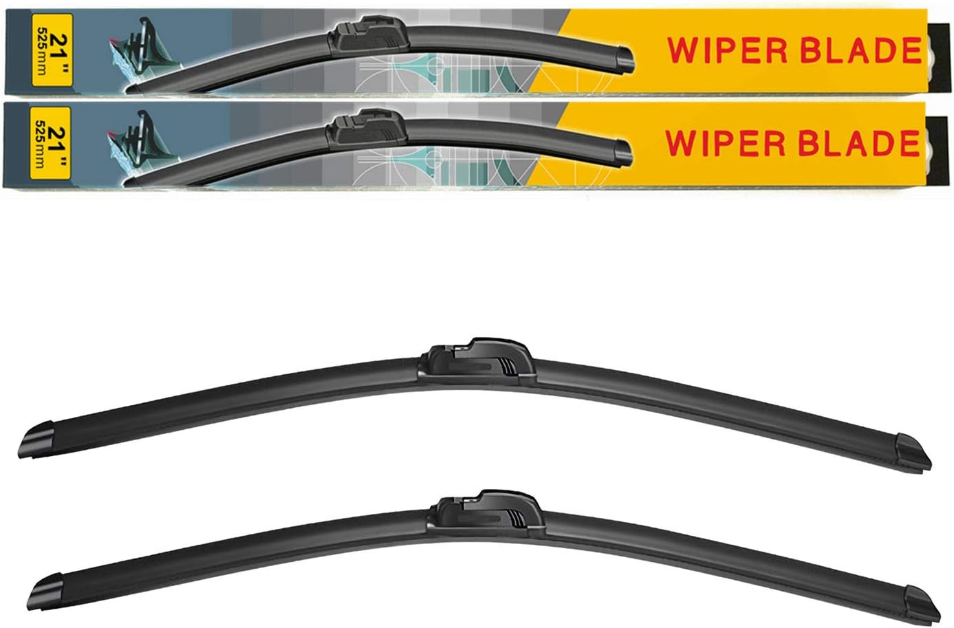 EANTAC 21" + 21" Premium All Season Beam Windshield Wiper Blades (Pack of 2)