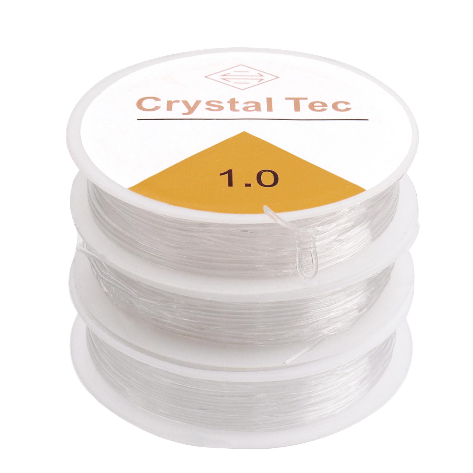Clear Elastic for Bracelet Making,3 Rolls Crystal Bracelet String,0.6/0.8/1.0mm,for Jewellery making Beading & DIY Craft Projects String