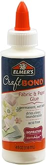 E431 Craft Bond Fabric and Paper Glue, 4 oz, Clear