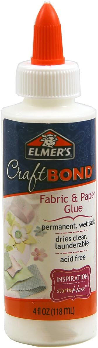 E431 Craft Bond Fabric and Paper Glue, 4 oz, Clear