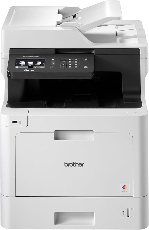 Brother MFC-L8690CDW Stampante Multifunzione Laser a Colori, Velocità di Stampa 31 ppm, Copia, Scansione e Fax Fronte/Retro Automatico, Rete Cablata, Wi-Fi e Wi-Fi Direct