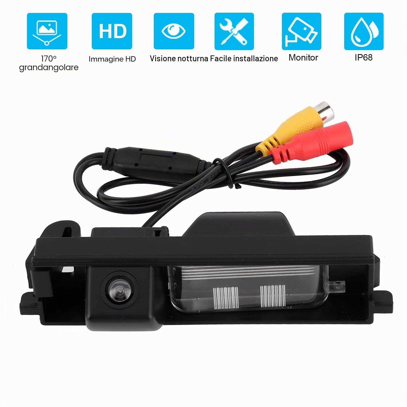 Telecamera Per Retromarcia CCD Con Visione Notturna E Impermeabilità IP68 – Per Auto, Camper E Furgoni (bianco) - 4