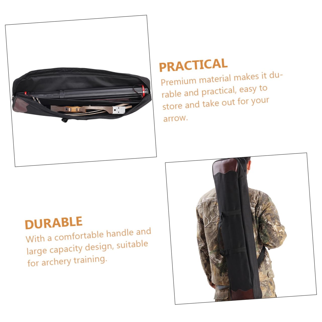TOBBOMEY Cases Recurve Bow Case Arrow Storage Handbag Suitable for Left Right Hand