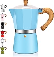 Vista 12 de Cafetera de Espresso de 3 Tazas de Aluminio para Estufa, Olla de Moka, Cafetera de Café Expresso, Percolador, Cafetera Clásica Italiana de Mocha