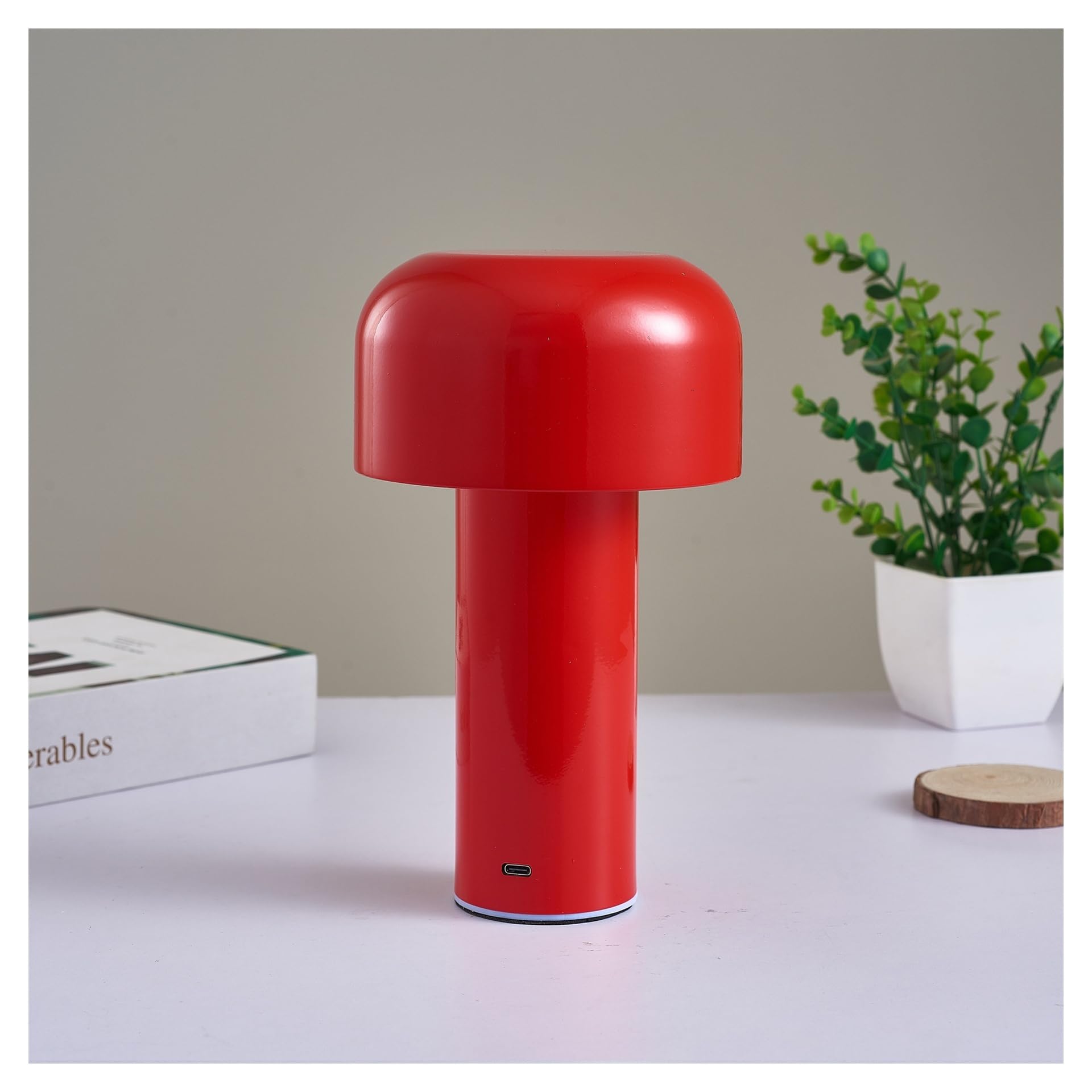 HABITZ Mushroom Table Lamp LED Table Lamp Portable USB Rechargeable Desk Lamp Touch Control Table Lamp for Bedroom,Living Room,Study,Cafe,Restaurant (Color : C, Size : 1)