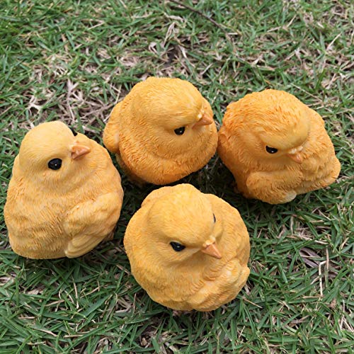 Posee Outdoor Garden Decoration Little Yellow Chicks Chicken Statues Lawn Ornament 2 Inches #TOP6