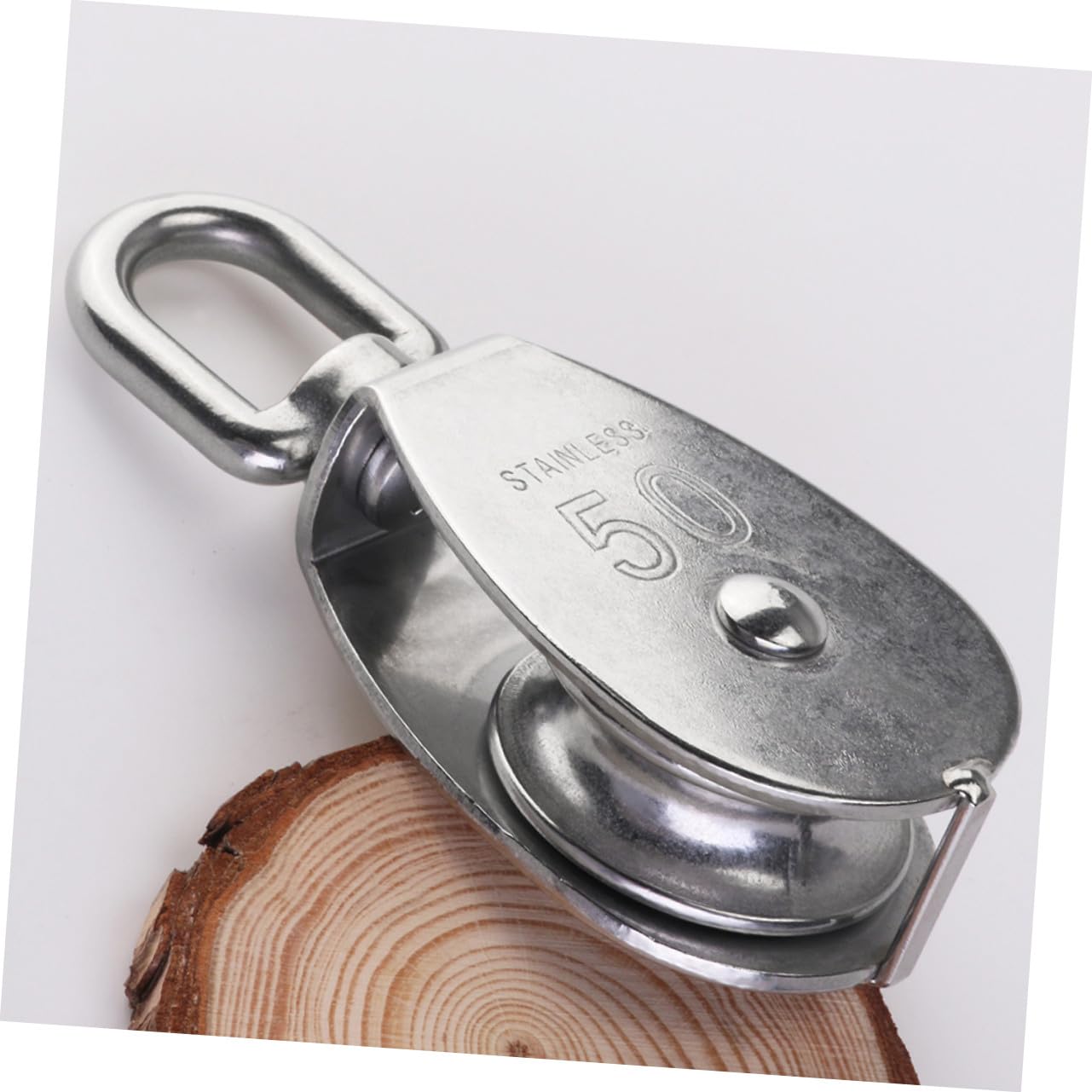Mikinona 2 Stück Edelstahl Umlenkrolle Schwerlast Seilrolle mit Kugellager Rostfrei Langlebig für Hebezug und Flaschenzug Outdoor Anwendung