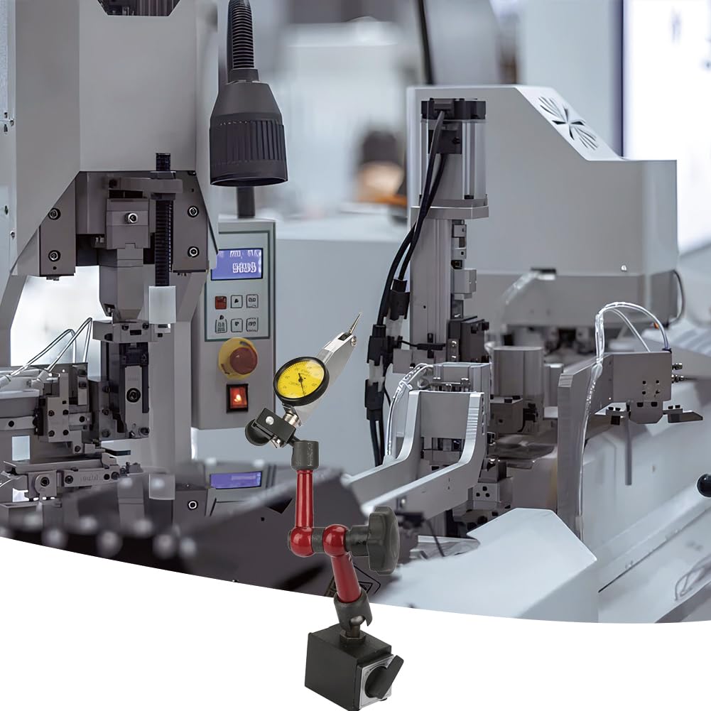 Jauge De Mesure NuméRique MagnéTique Avec Support Base MéTallique | RéSistant Aux Chocs, Comparateur MéCanique PréCis, Outil De Mesure Polyvalent Pour Industrie Et Bricolage