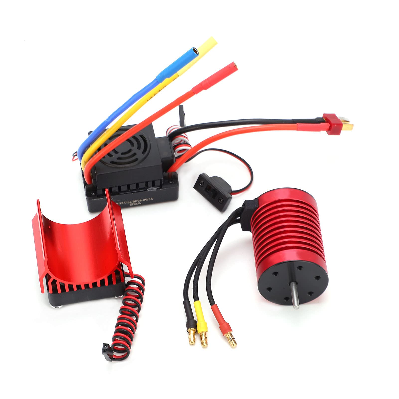 Zestaw Bezszczotkowy RC F540 Bezszczotkowy Silnik 3000KV Zestaw z Radiatorem 60A ESC do Samochodów RC / 10 - Wysoka Konstrukcja