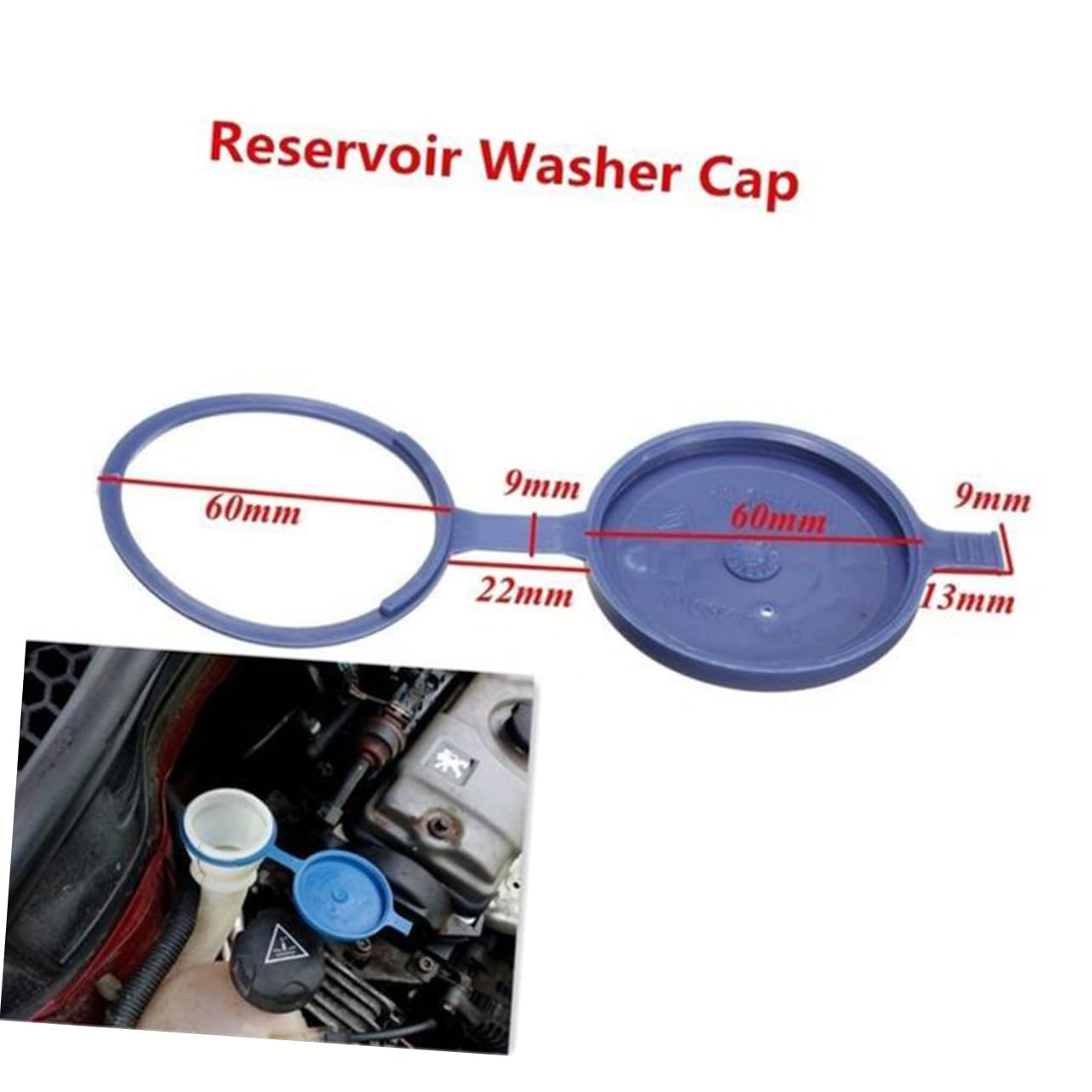 Cabilock Auto Accessories Windshield Wipers Windshield Wiper Fluid Windshield Washer Fluid Car Accessories Bottle Hose Nozzle Replacement Washers Windshield Washer Reservoir Cap Blue