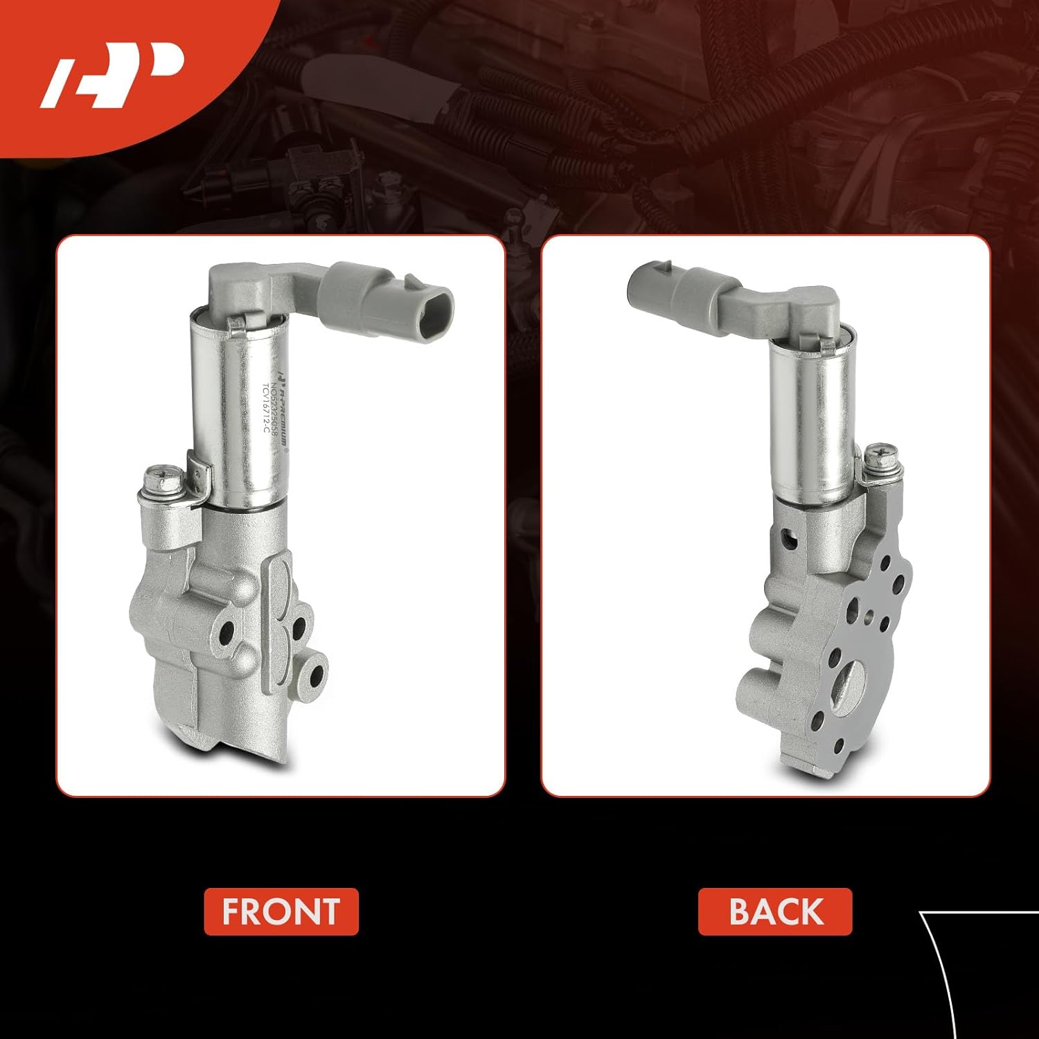 A-Premium Exhaust Right Engine Variable Valve Timing Solenoid Compatible with Hyundai Santa Fe 2010-2011, Genesis Coupe 2011, zera 2012 & Kia Sorento 2011, Sedona 2010-2012