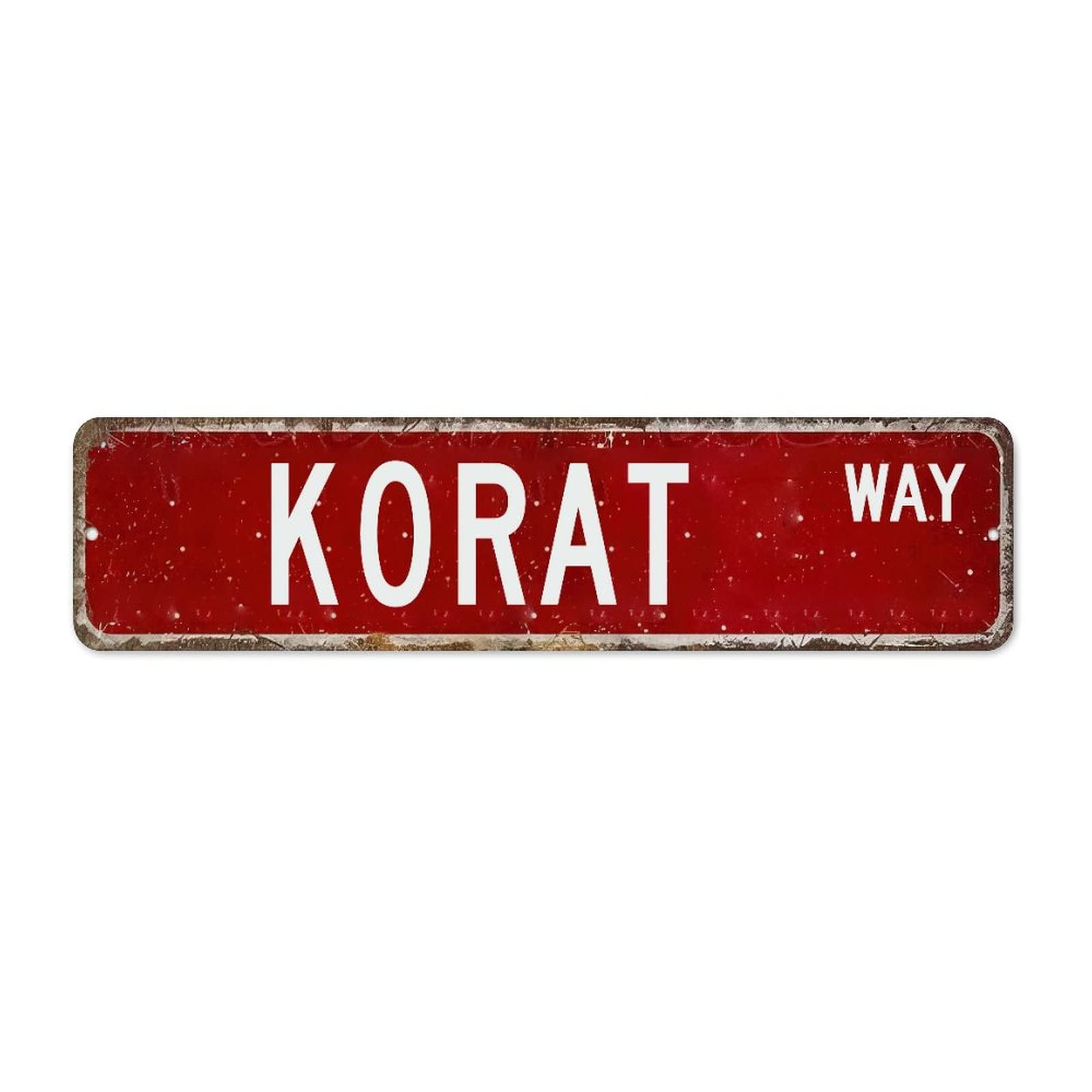 Plaque de rue Korat en métal personnalisable pour éliminer les murs vides