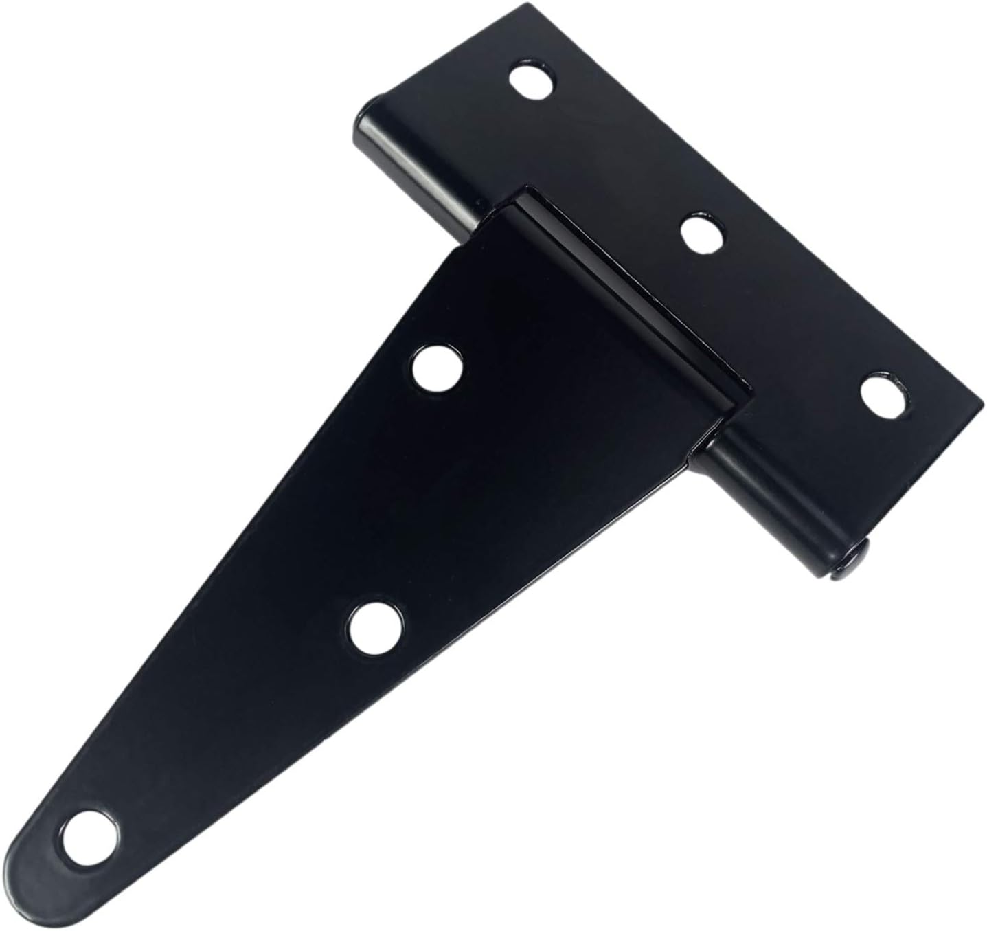 T Hinges 4 Inch (2 Pack) T-Strap Shed Hinge Heavy Duty Gate Strap Hinge, Barn Door Hinges Black Vintage Style Hardware Iron Rustproof, with Screws