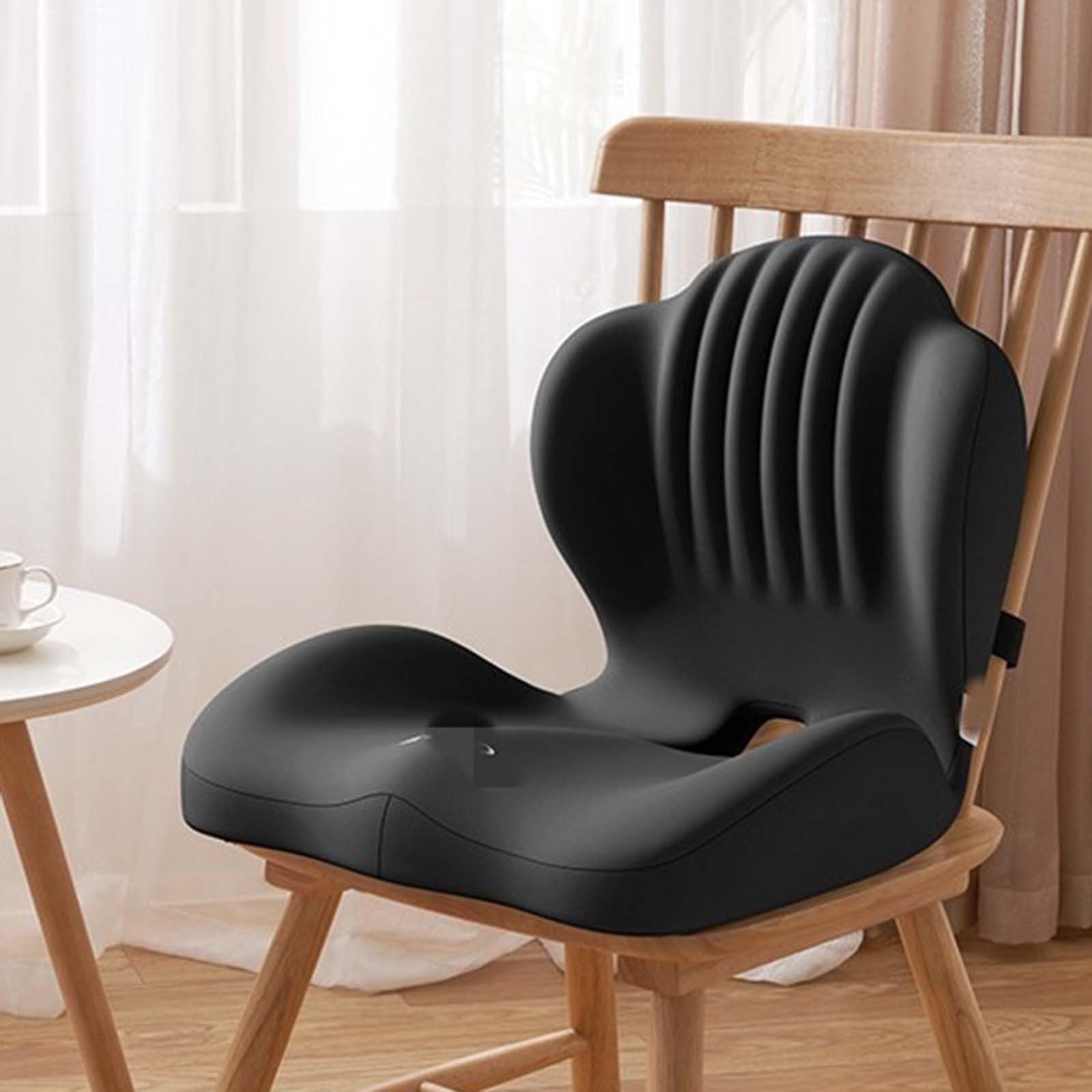 Memory Foam Sitzkissen L-Form Mit Lendenstütze - Orthopädisch Für Büro, Auto & Rollstuhl