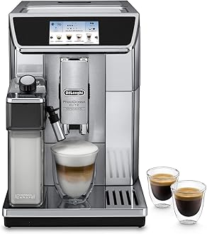 ECAM650.85 - PrimaDonna Elite|Bean to Cup-Fully Automatic Coffee Machine|50+ Hot and cold One-Touch Beverage options with Hot Chocolate|19 Bar Pressure| 1450W| Premium Stainless Steel body