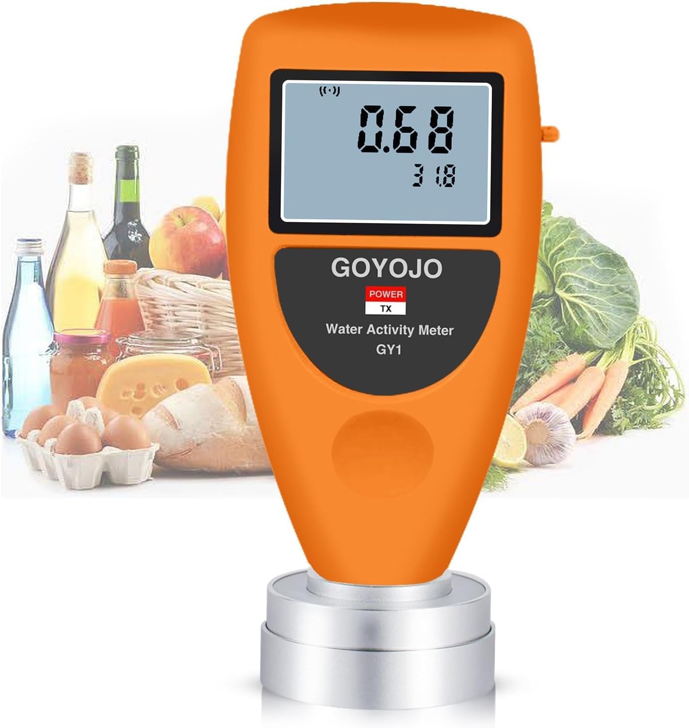 GOYOJO GY1 Pro Water Activity Meter for Food, Bluetooth & USB Data Export, 0-1.000aw ±0.02aw Accuracy, aw Tester with PC Software for Jerky,