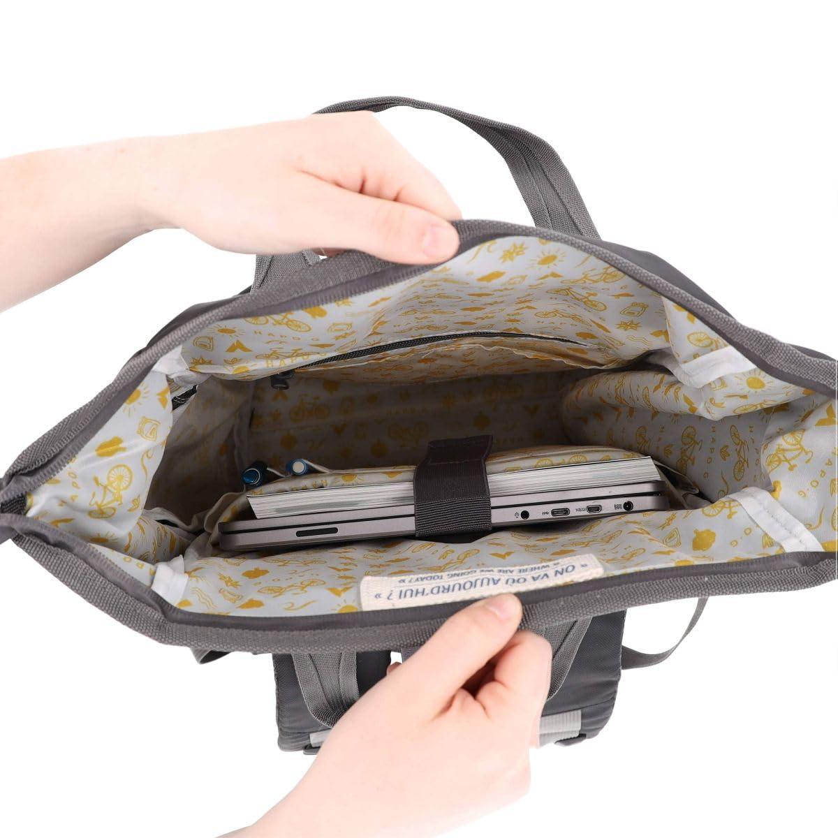 Roll-top backpack convertible into a rucksack - Hapo-G