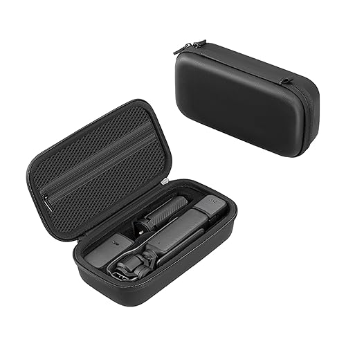 Pocket 3 Case, Portable Carrying Bag, Hard Storage PU Bag Compatible for DJI OSMO Pocket 3 Creator Combo Camera Accessories with Wrist Long Strap (Case Only)