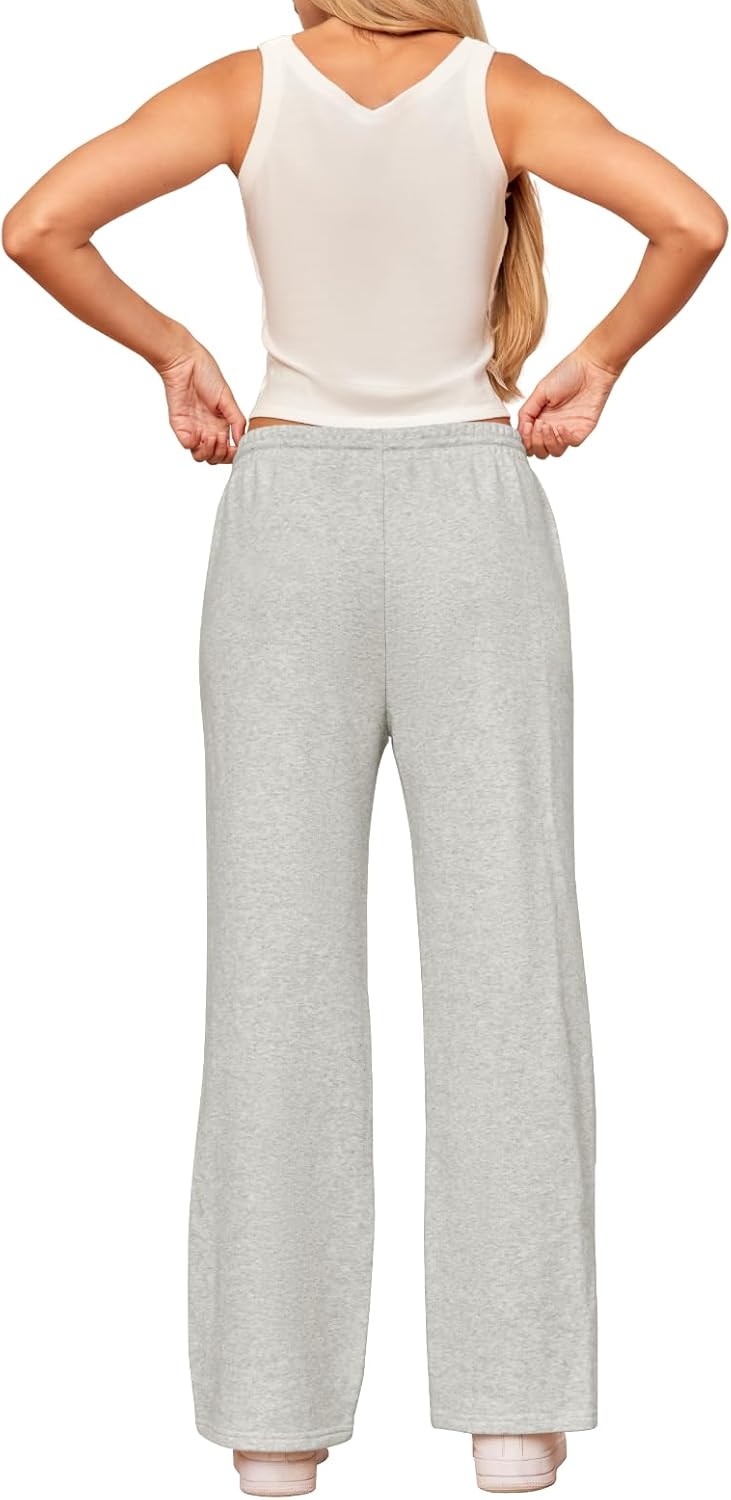 Womens Sweatpants Cotton Lounge Pants Wide Leg Drawstring Joggers Fall Athletic Outfits with Pockets 2025 - Image 5