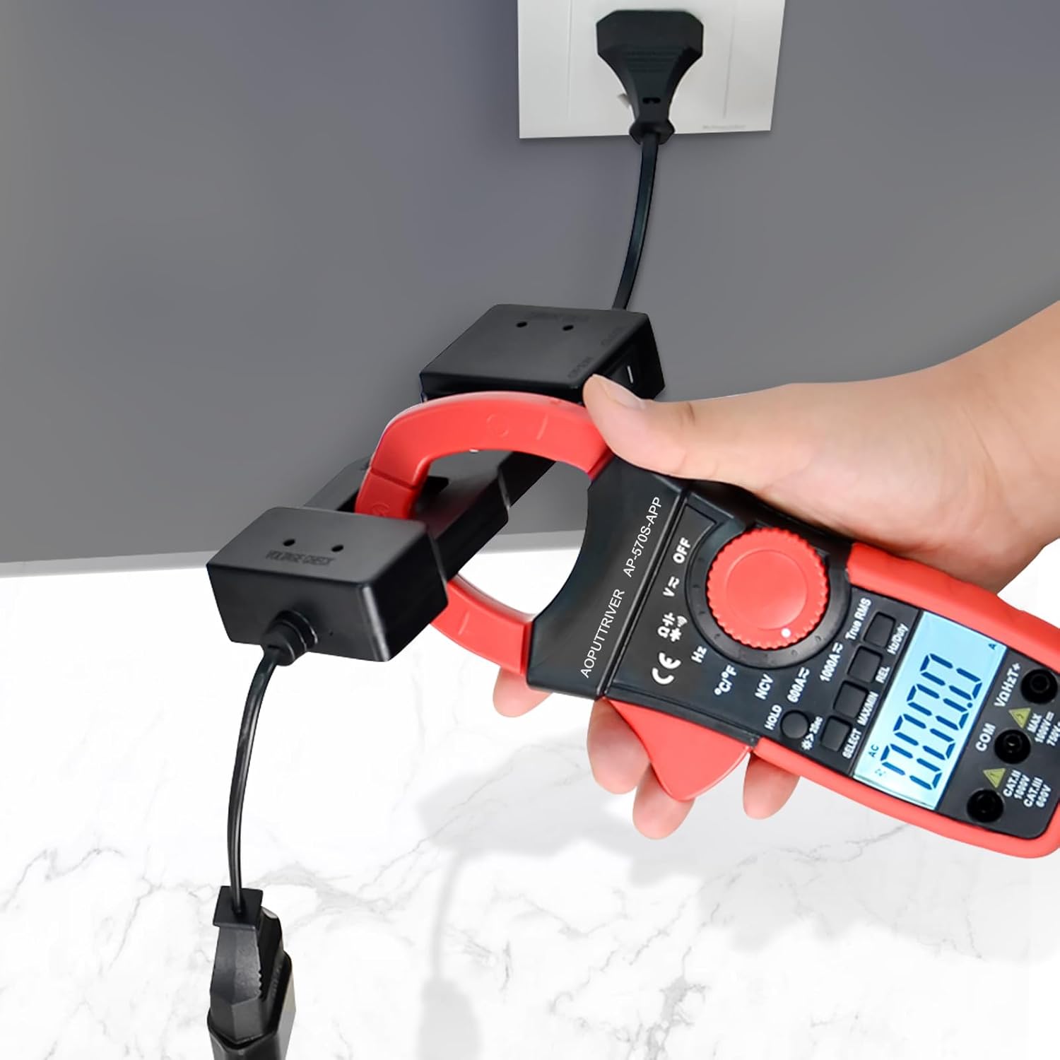 AC Current Line Splitter,Line Splitter for Clamp Meter Measures up to 15A Current Draw, 100~230V Operating Voltage 10x Measurement,Neutral Conductor Separator Circuit Tester