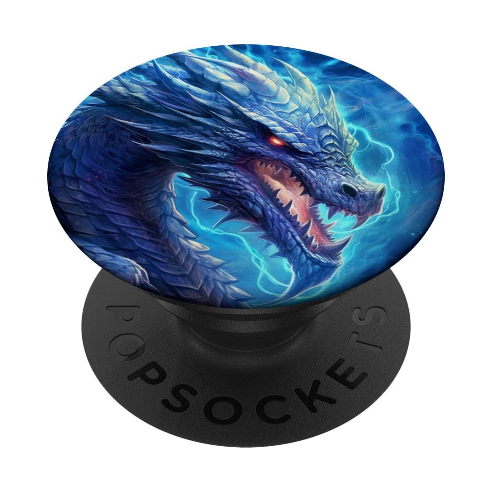 Mystic Blue Dragon PopSockets Adhesive PopGrip