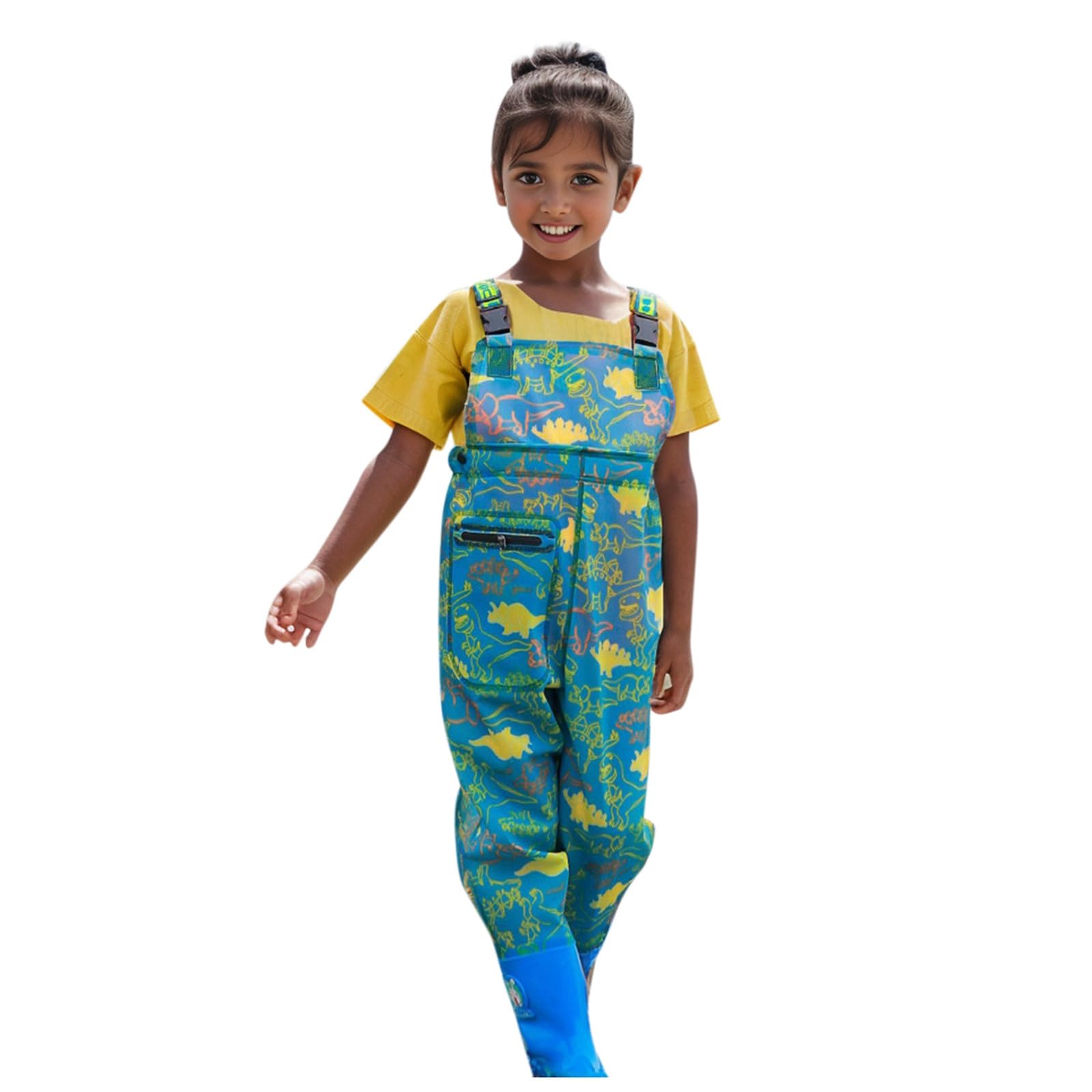Genérico Botas de lluvia infantiles con dibujos animados para niños y niñas, impermeables y antideslizantes, calzado ligero para exteriores, tallas 2-5 años
