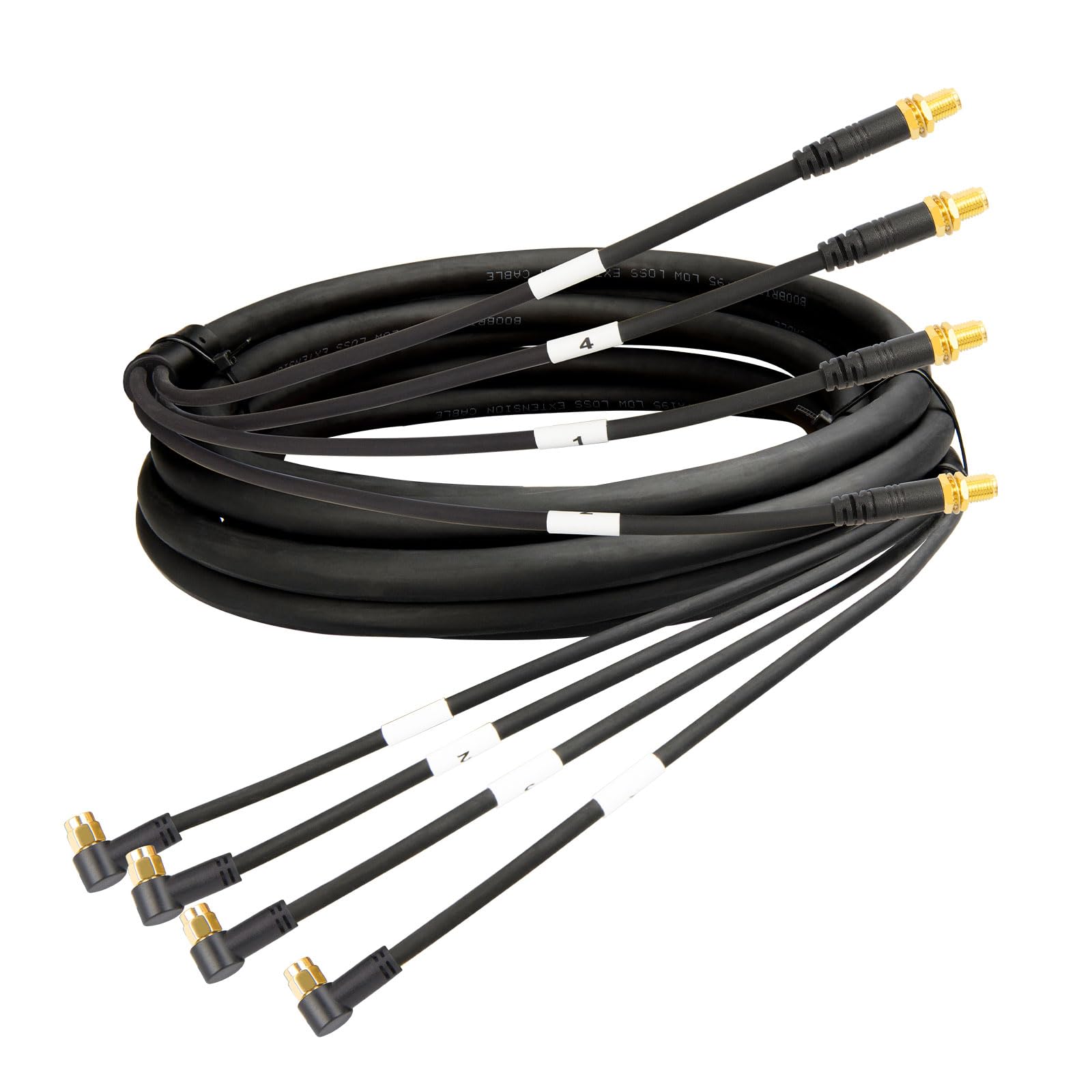 Quad-195 Câble d'extension SMA mâle 90 vers SMA femelle 6,1 m