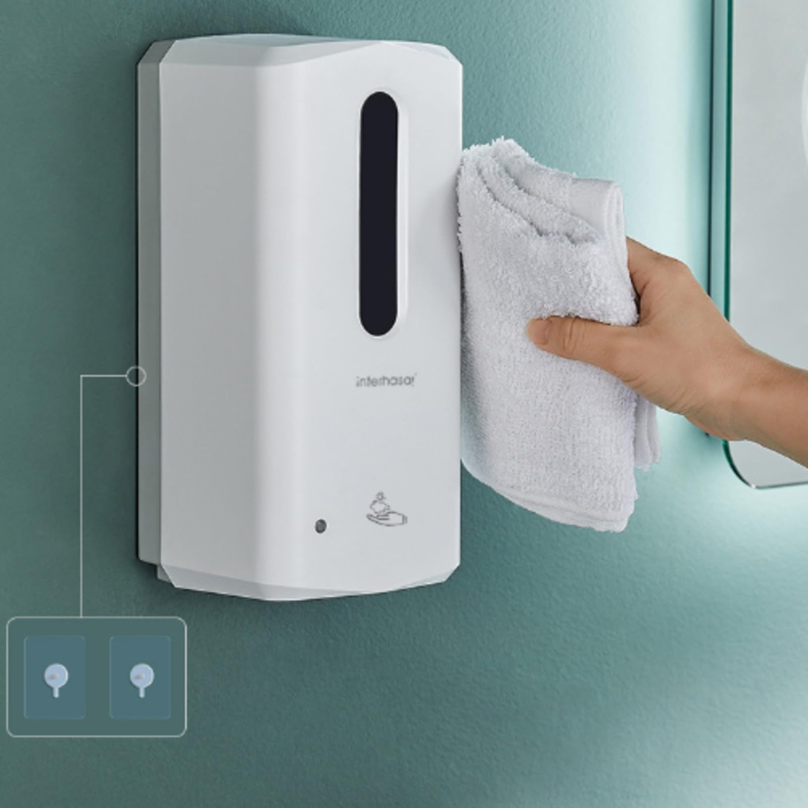 Dispenser di Sapone a Instzione senza, Dispenser di Sapone Automatico, senza, per Bagno, Famiglie, Macchina Schiuma