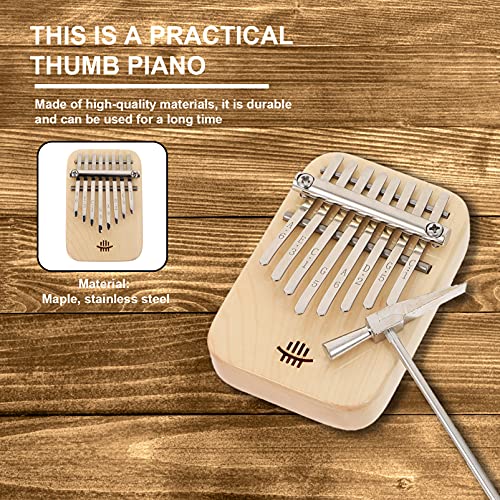 Generic Kalimba Duim Piano 8 Sleutel Mini Draagbare Mbira Vinger Piano Muziekinstrument Met Tune En Sticker Voor… - Image 7