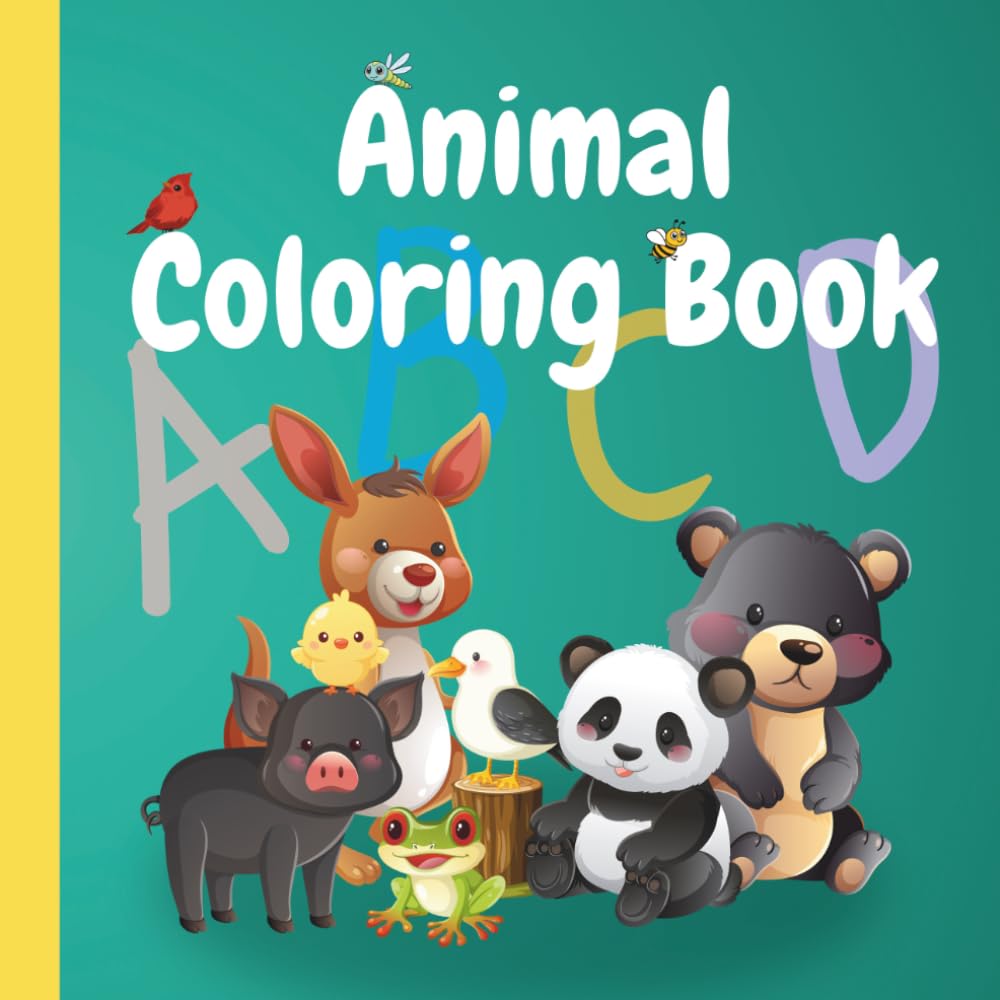 Animal Coloring Book for Kids: Alphabet and Animals - Educational Coloring Book for Pre-school Children Ages 3-5 years
