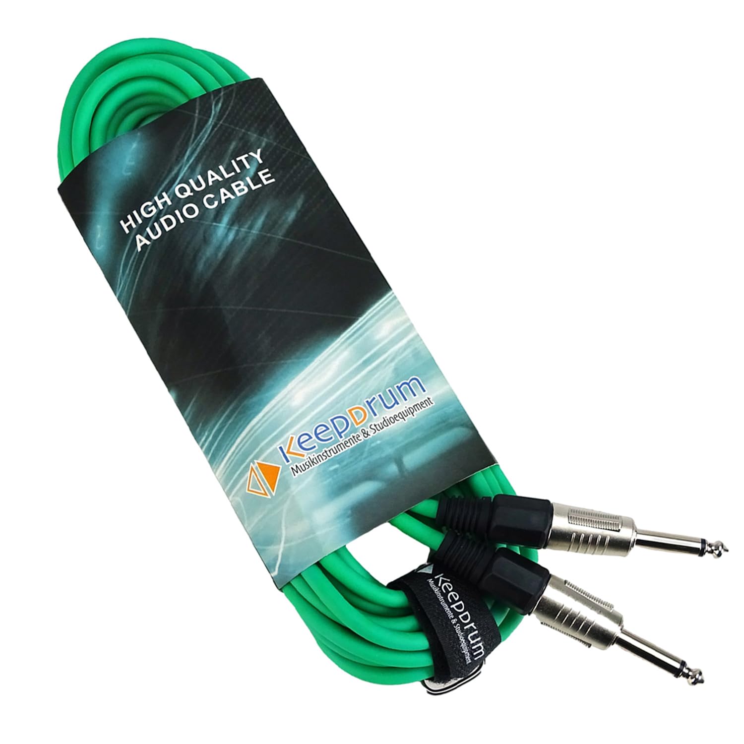 keepdrum GC004GR - Cavo jack mono per chitarra, 6,35 mm, 9 m, colore: Verde