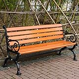◆ Die Gartenbank nimmt einen Stahlrahmen an, der insgesamt verstärkt wurde. Es ist sehr stabil und wird nicht verformt. Sie müssen sich keine Sorgen um Rost machen. Es kann ein Gewicht von 600 Pfund tragen.