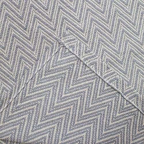 Tapete Sala Algodão Decoração Quarto/Sala de Jantar 1.40m x 2.50m Tear Artesanal Rústico Chevron Cin