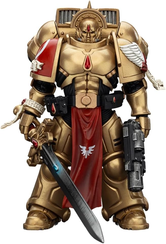 JoyToy Warhammer 40K 1/18 Scale Science-Fiction Action Figures Blood Angels Sanguinary Guard 1 with Inferno Pistol and Encarmine Blade